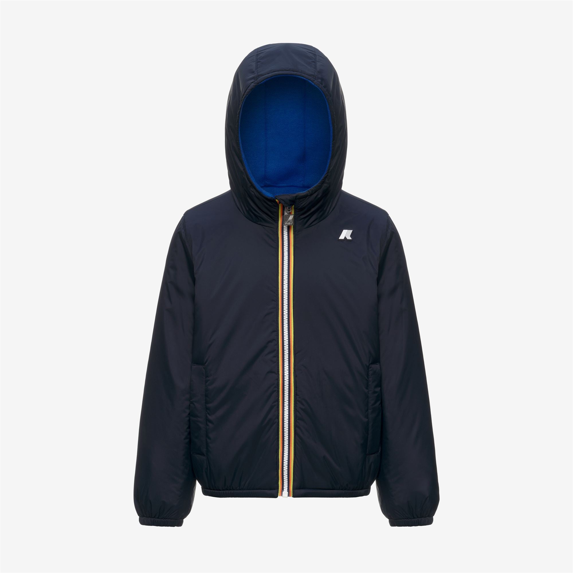 Jackets_BOY_P. JACK SPACER NYLON DOUBLE_Hoodie Full Zip_Blue Royal Marine - Blue Depth - Commercial 3