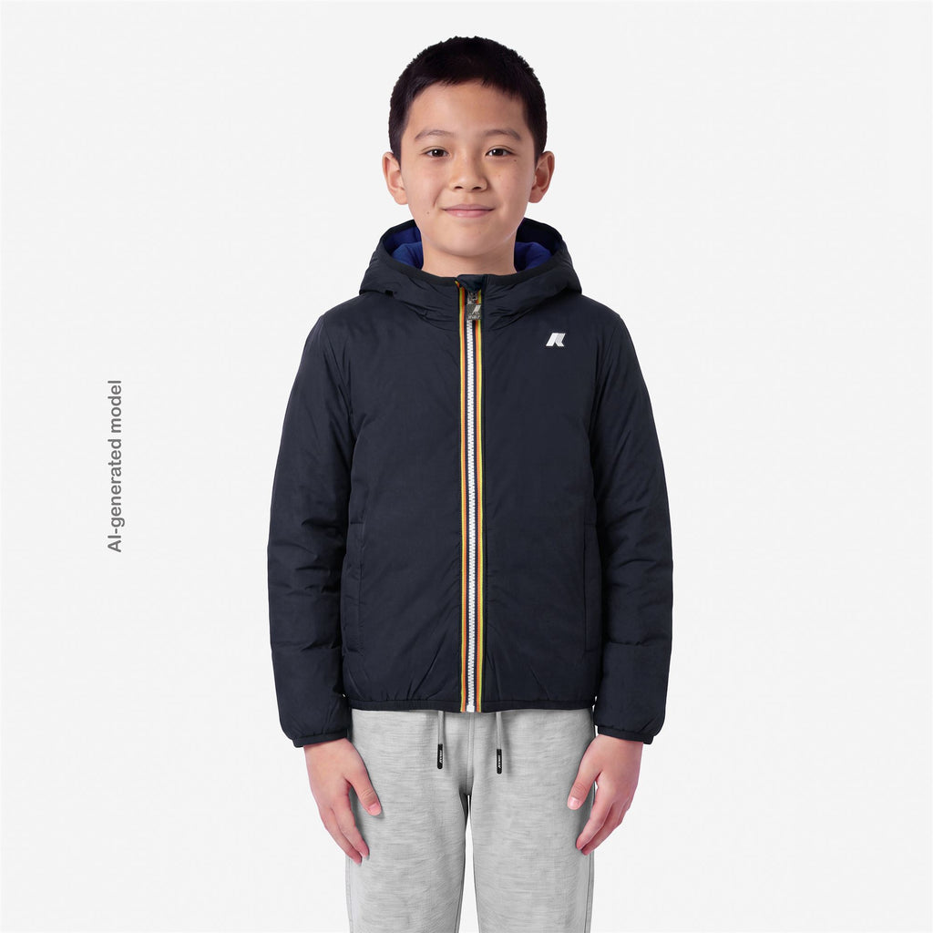 Jackets_BOY_P. JACK SPACER NYLON DOUBLE_Hoodie Full Zip_Blue Royal Marine - Blue Depth - Commercial 3