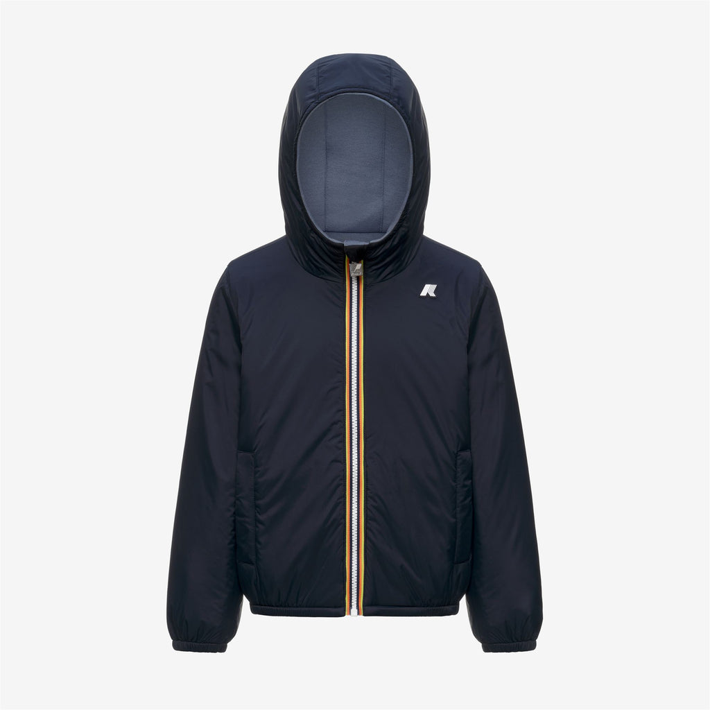 Jackets_BOY_P. JACK SPACER NYLON DOUBLE_Hoodie Full Zip_Blue Wild - Black Pure - Commercial 3