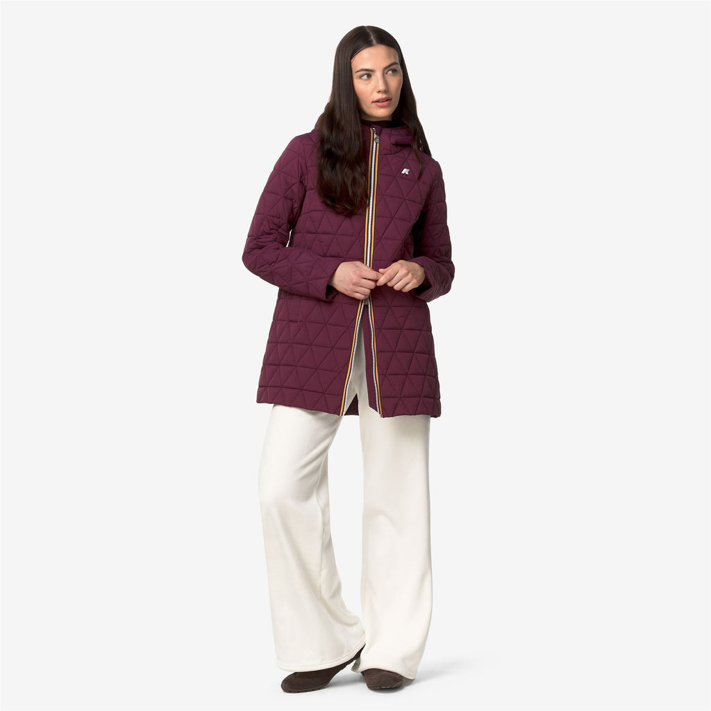 Jackets_Woman_SOPHIE DIAMOND QUILTED WARM_3/4 Length_Violet Mauve Wine - Commercial 7
