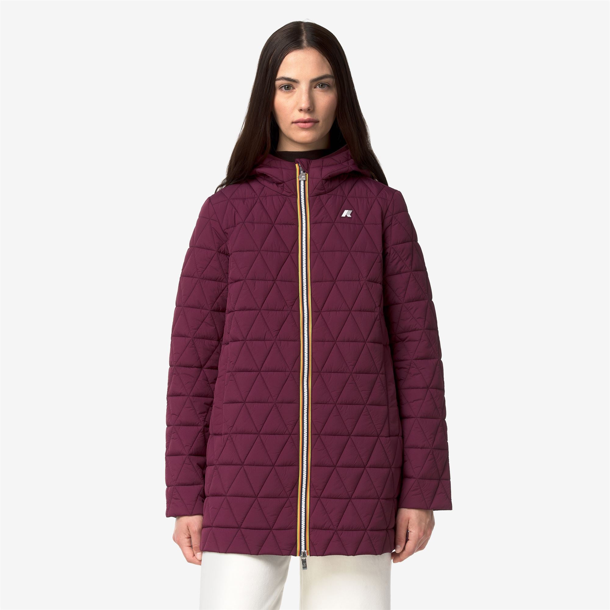 Jackets_Woman_SOPHIE DIAMOND QUILTED WARM_3/4 Length_Violet Mauve Wine - Commercial 4