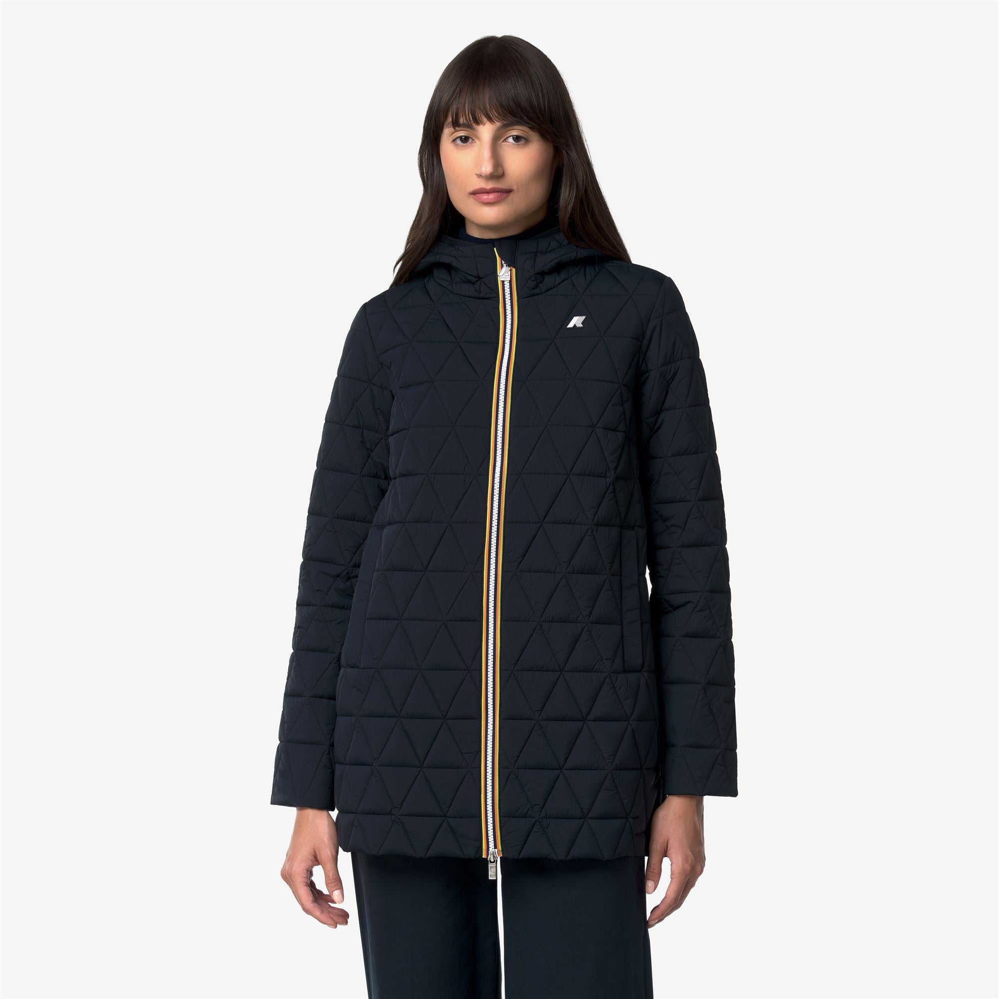 Jackets_Woman_SOPHIE DIAMOND QUILTED WARM_3/4 Length_Blue Depth - Commercial 4