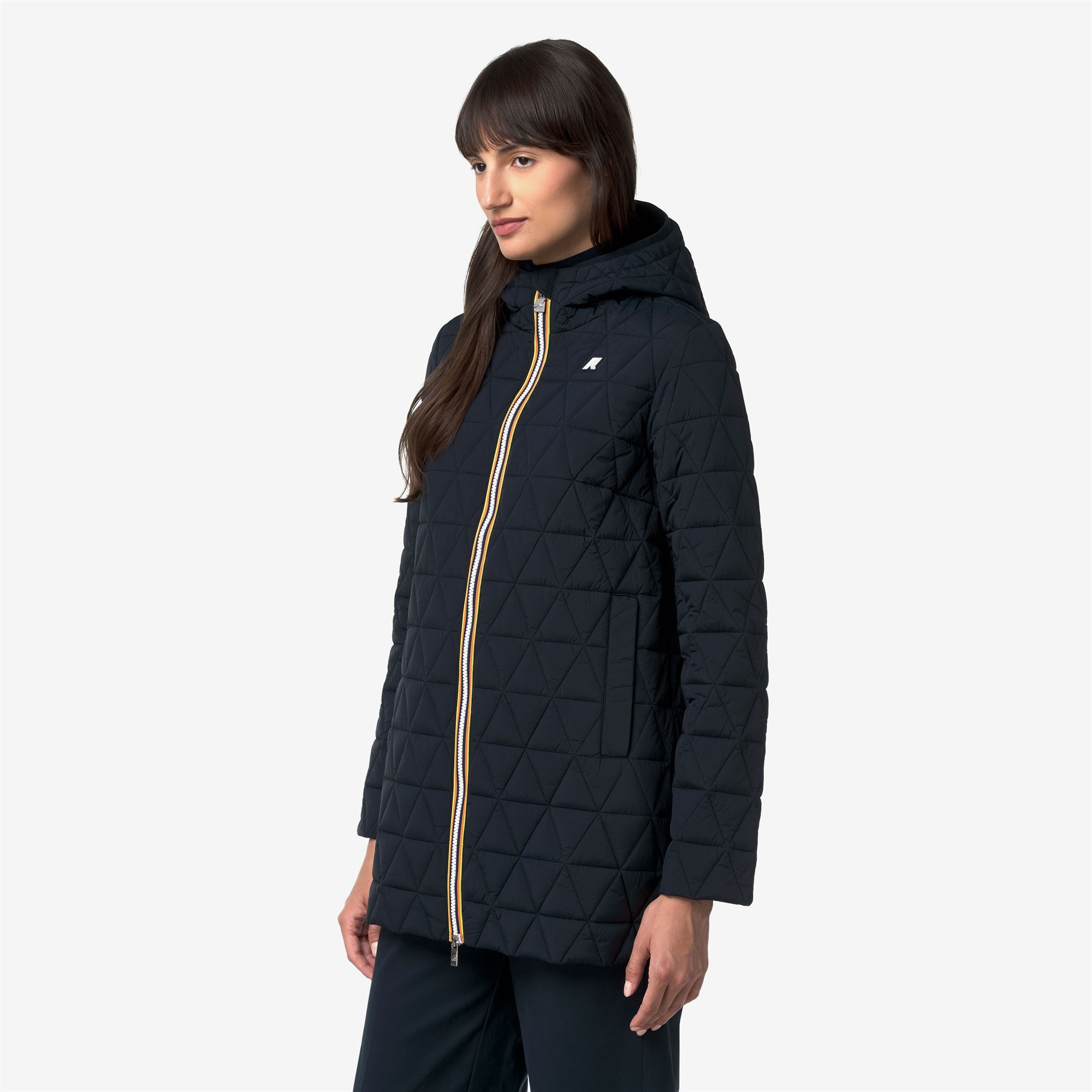 Jackets_Woman_SOPHIE DIAMOND QUILTED WARM_3/4 Length_Blue Depth - Commercial 5