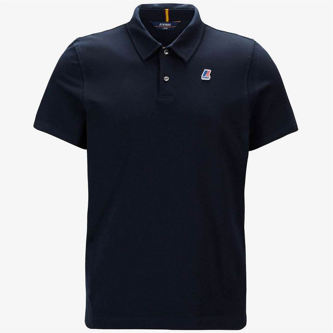 Deep Blue Men's Stretch Cotton Polo Shirt for City Wear 01