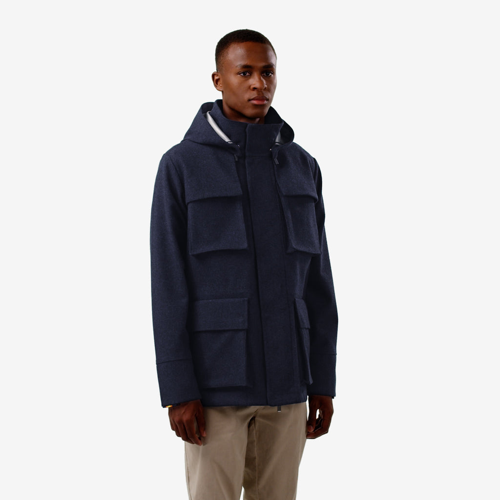ERHAL MELANGE WOOL 2L - Jackets - Mid - Man - BLUE D MELANGE