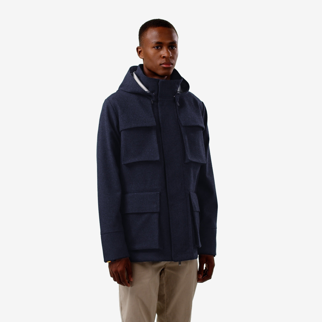 ERHAL MELANGE WOOL 2L - Jackets - Mid - Man - BLUE D MELANGE