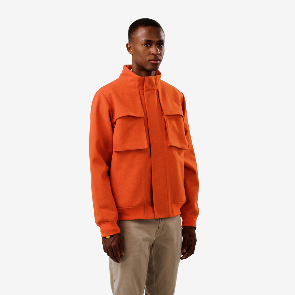 Jackets Man LONDEL MELANGE WOOL 2L Short ORANGE P MELANGE