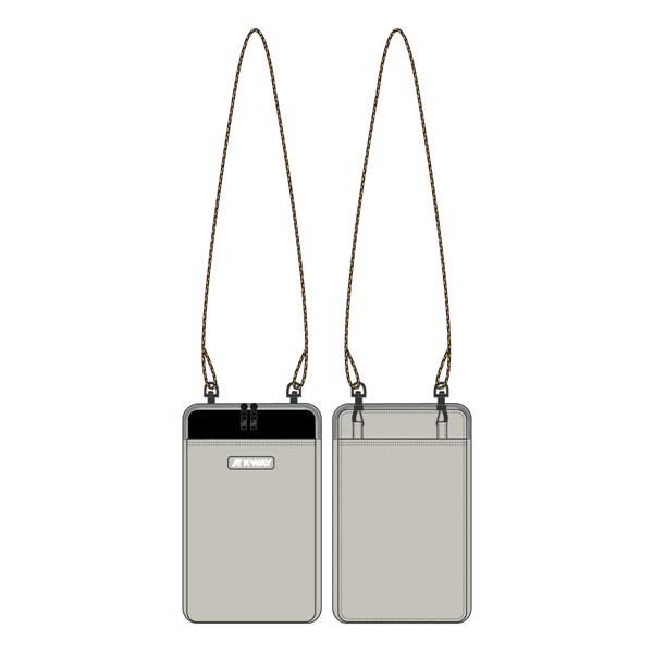 Beige Grey Unisex Waterproof Phone Holder with Detachable Strap 01