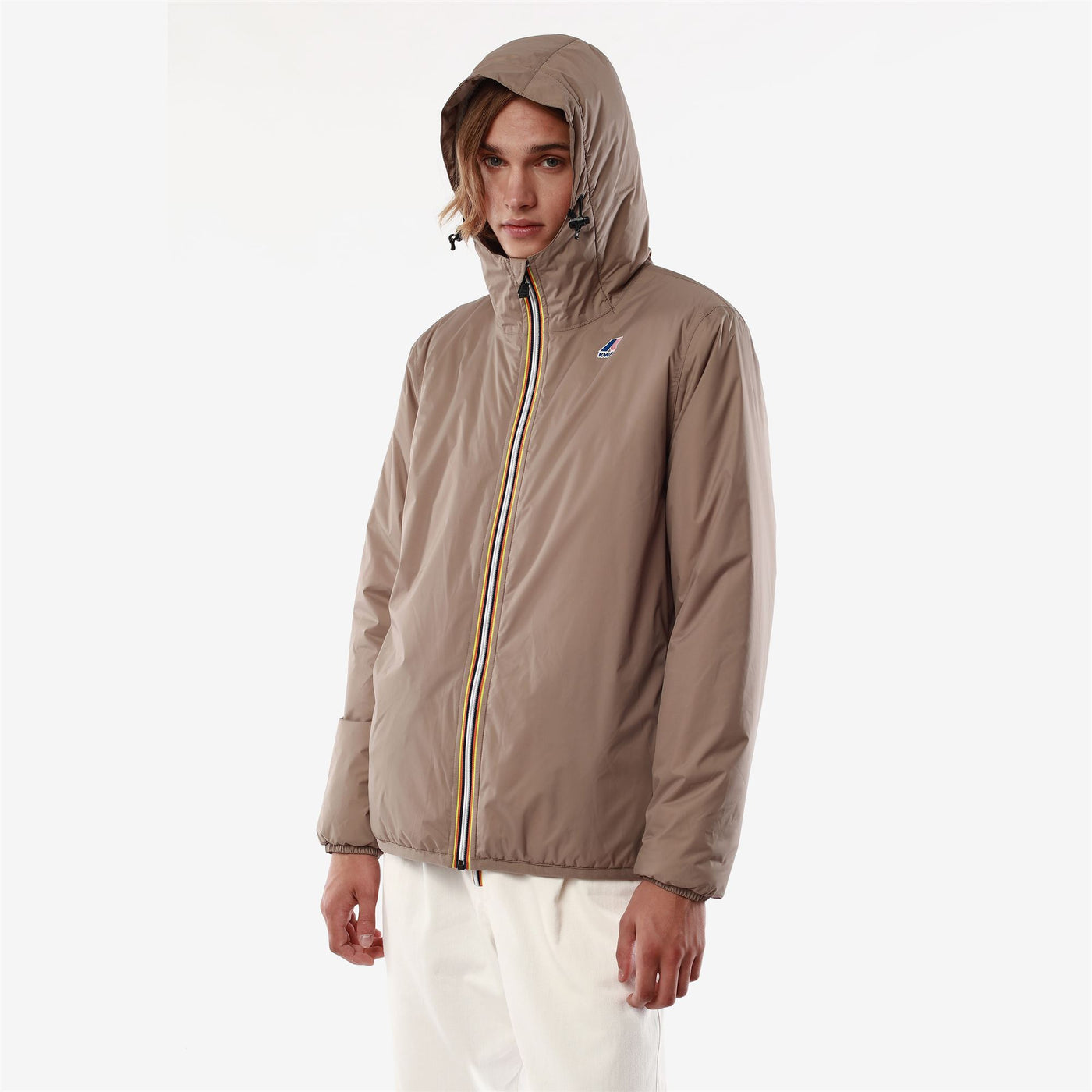 Jackets Unisex LE VRAI 3.0 CLAUDE ORSETTO Mid BEIGE TAUPE Dressed Side (jpg Rgb)		