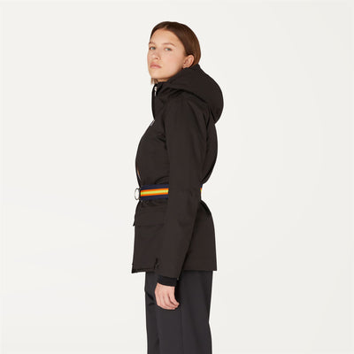 Jackets Woman Giselle Micro Twill Mid BLACK PURE Detail (jpg Rgb)			