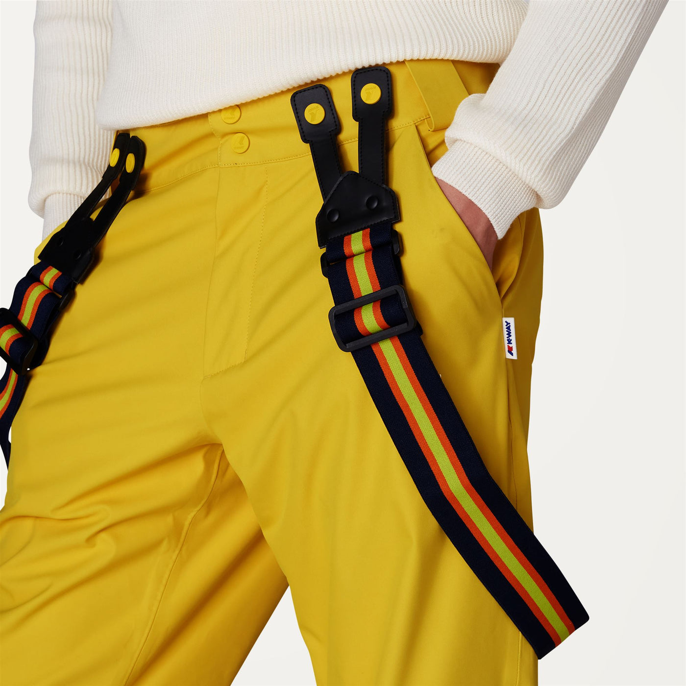 Pants Unisex Noe Micro Twill Sport Trousers YELLOW MUSTARD Detail Double				