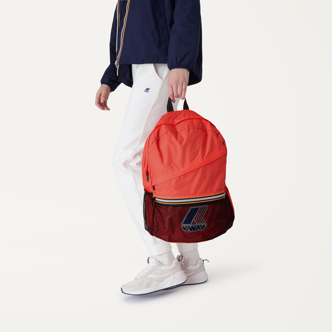 Bags Unisex Le Vrai 3.0 Francois Backpack RED PAPAVERO Detail Double				