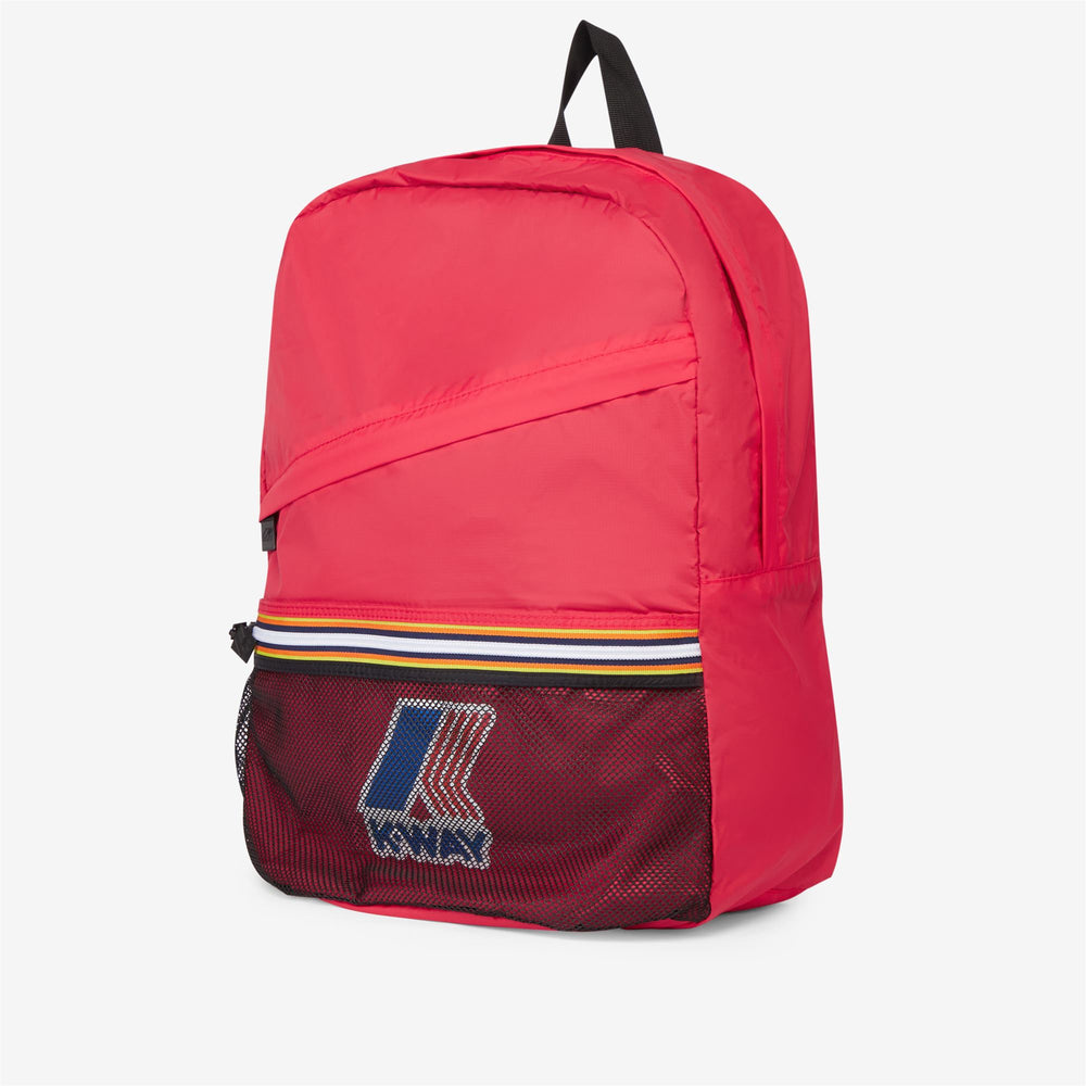 Bags Unisex Le Vrai 3.0 Francois Backpack RED BERRY Dressed Front (jpg Rgb)	