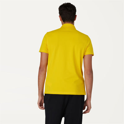 Polo Shirts Man GREGOIRE TAPE Polo YELLOW OLD Dressed Front Double		