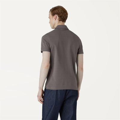 Polo Shirts Man GREGOIRE TAPE Polo GREY SMOKE Dressed Front Double		