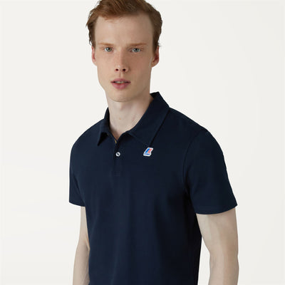 Polo Shirts Man GREGOIRE TAPE Polo BLUE DEPTH Detail Double				