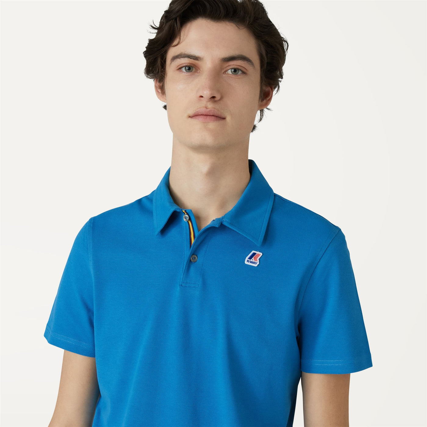 Polo Shirts Man GREGOIRE TAPE Polo BLUE AVIO Detail Double				