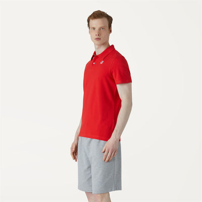 Polo Shirts Man GREGOIRE TAPE Polo RED Detail (jpg Rgb)			