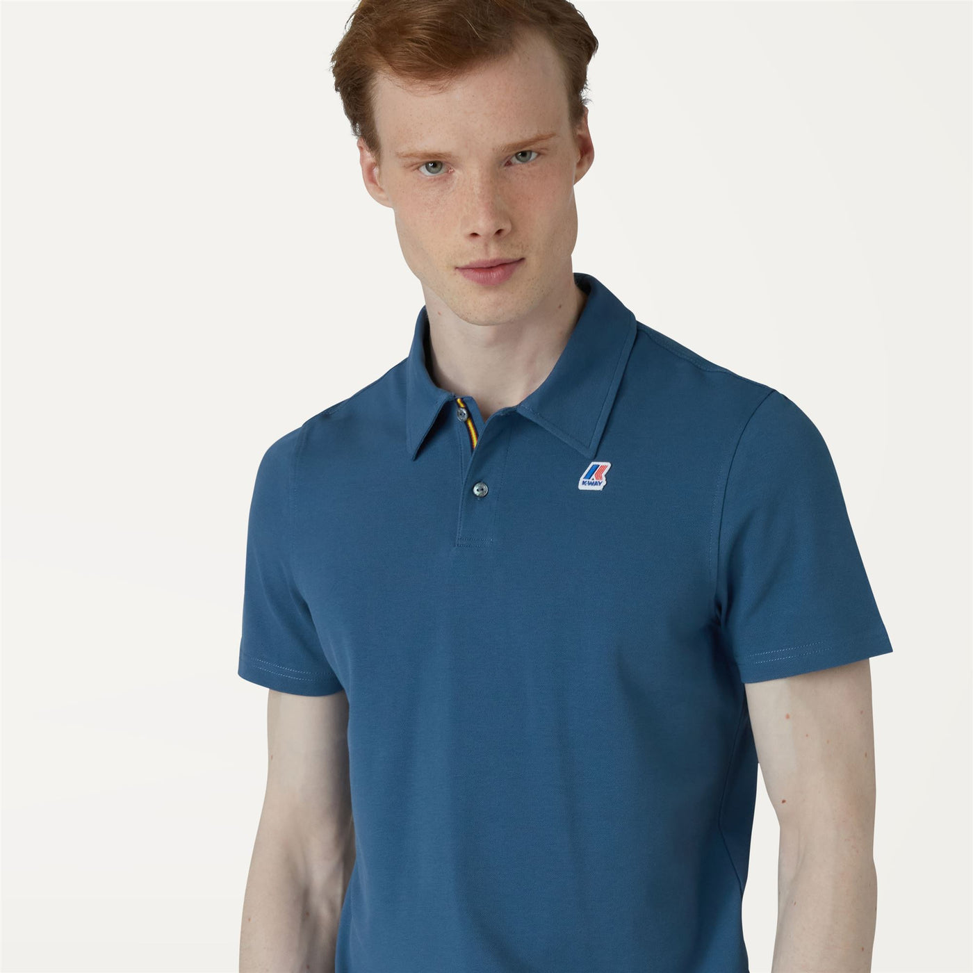 Polo Shirts Man GREGOIRE TAPE Polo BLUE DEEP Detail Double				