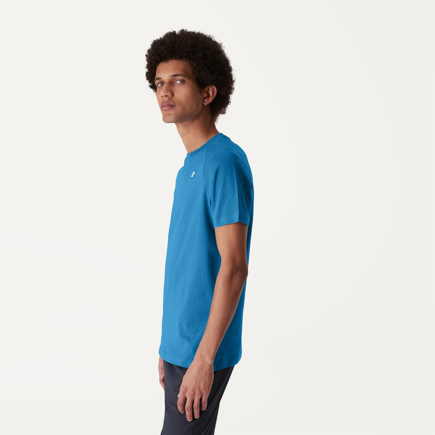 T-ShirtsTop Man EDWING T-Shirt BLUE TURQUOISE Detail (jpg Rgb)			
