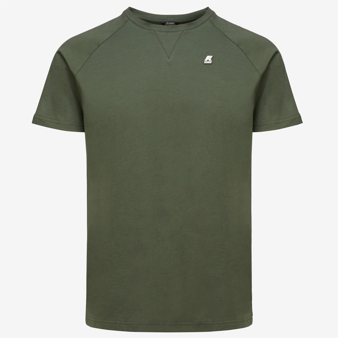 T-ShirtsTop Man EDWING T-Shirt GREEN BLACKISH Photo (jpg Rgb)			