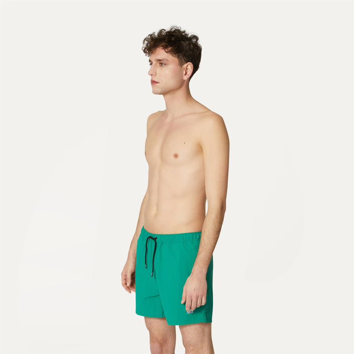 Bathing Suits Man LE VRAI Olivier Swimming Trunk GREEN Detail (jpg Rgb)			