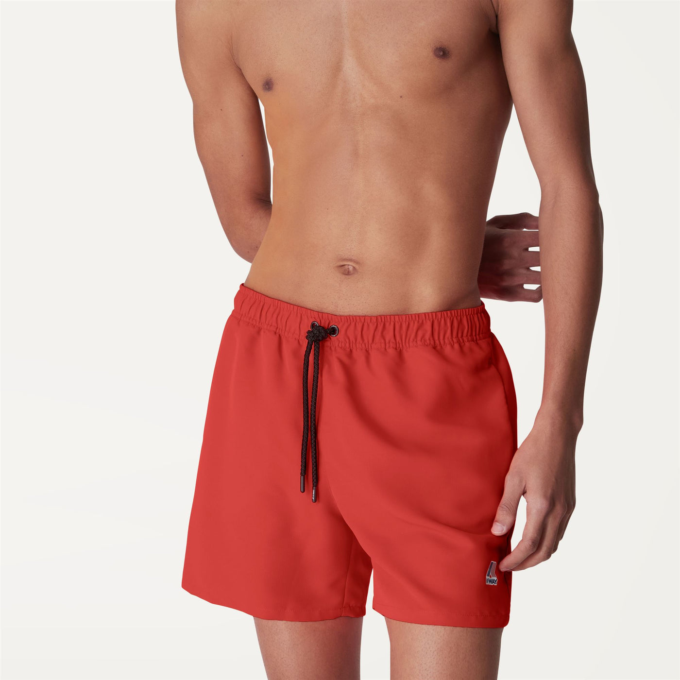 Bathing Suits Man LE VRAI Olivier Swimming Trunk RED PAPAVERO Detail Double				
