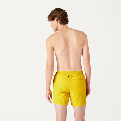 Bathing Suits Man LE VRAI Olivier Swimming Trunk YELLOW DK | kway Dressed Front Double		