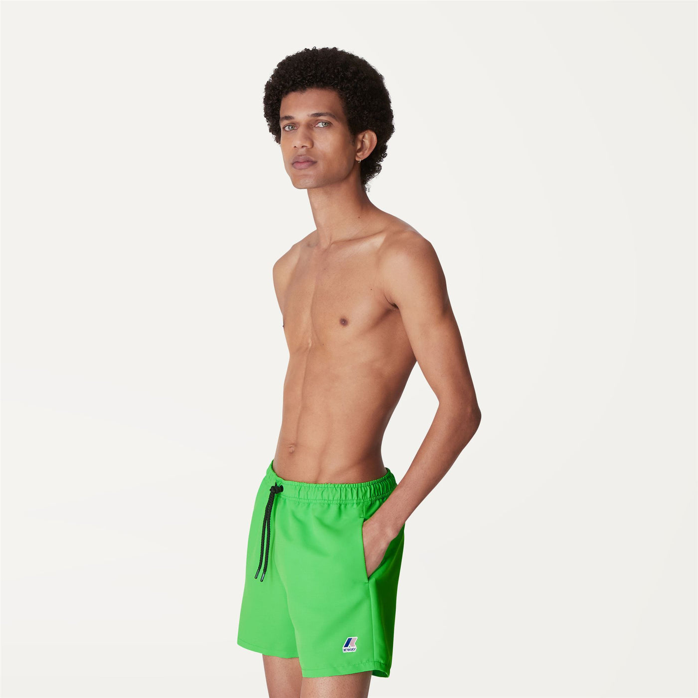 Bathing Suits Man LE VRAI Olivier Swimming Trunk GREEN CLASSIC Detail (jpg Rgb)			