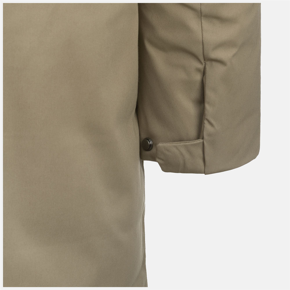 Jackets Man JEREMY THERMO COTTON 3/4 Length BEIGE KHAKI Dressed Front (jpg Rgb)	