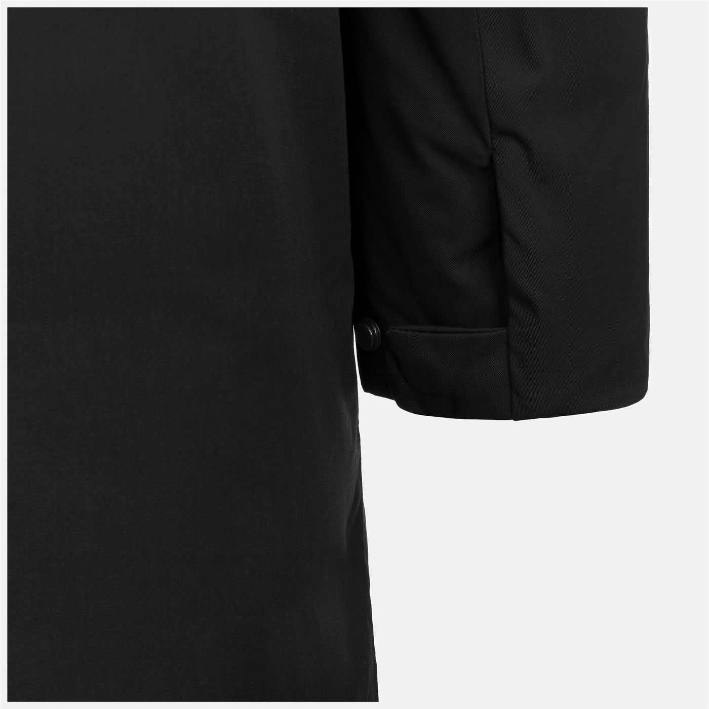 Jackets Man JEREMY THERMO COTTON 3/4 Length BLACK PURE Dressed Front (jpg Rgb)	