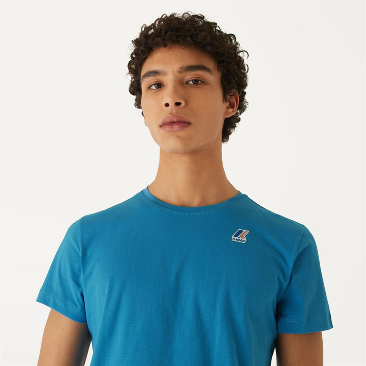 T-ShirtsTop Unisex LE VRAI EDOUARD T-Shirt BLUE TURQUOISE Detail Double				