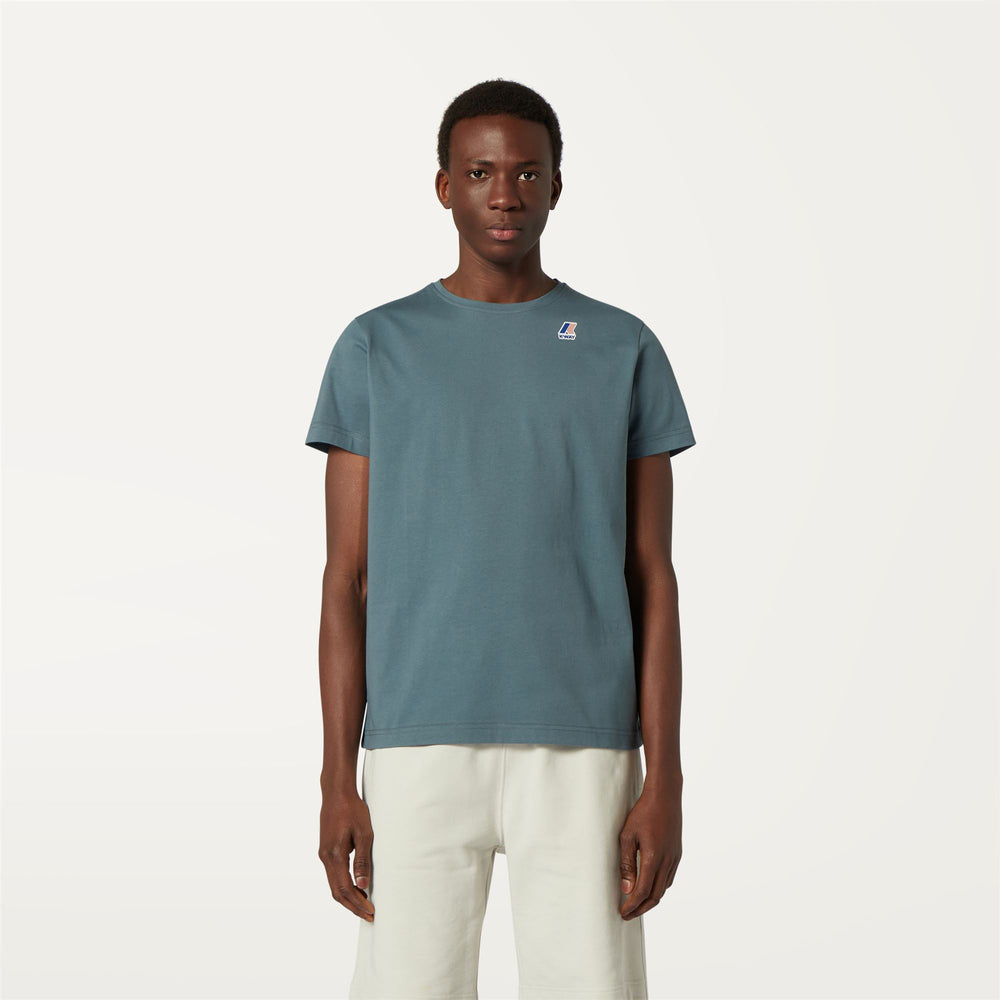 Grey Blue Unisex Packable T-Shirt with Logo 02