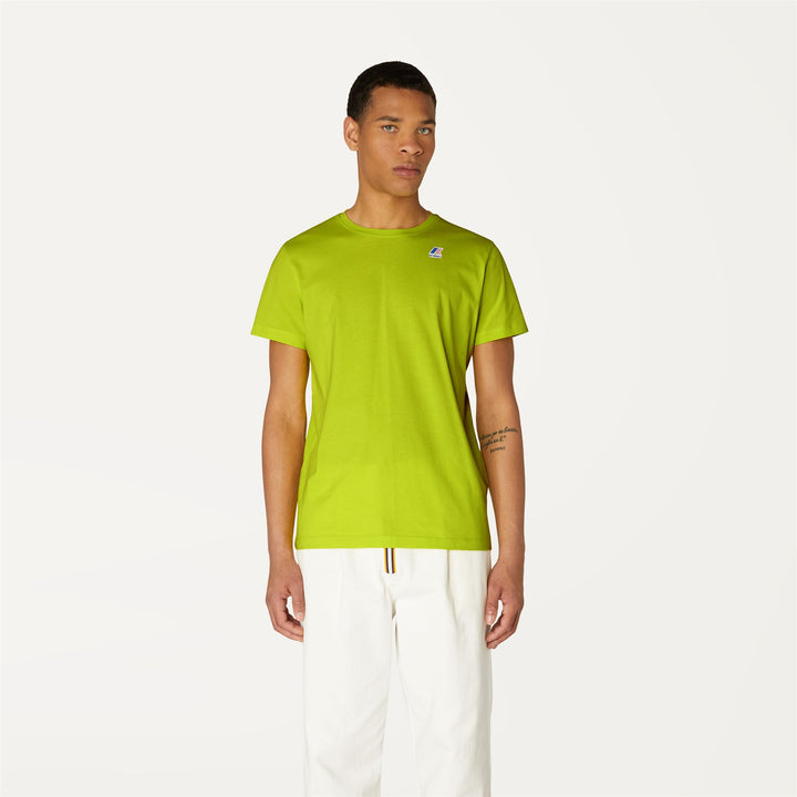 T-ShirtsTop Unisex LE VRAI EDOUARD T-Shirt GREEN LIME Dressed Back (jpg Rgb)		