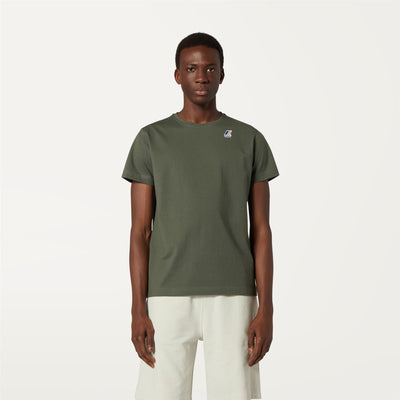 T-ShirtsTop Unisex LE VRAI EDOUARD T-Shirt GREEN BLACKISH Dressed Back (jpg Rgb)		