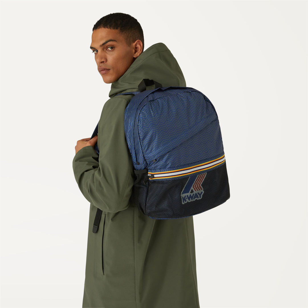 Bags Unisex LE VRAI 3.0 FRANCOIS  GRAPHIC Backpack TWILL BLUE Detail Double				