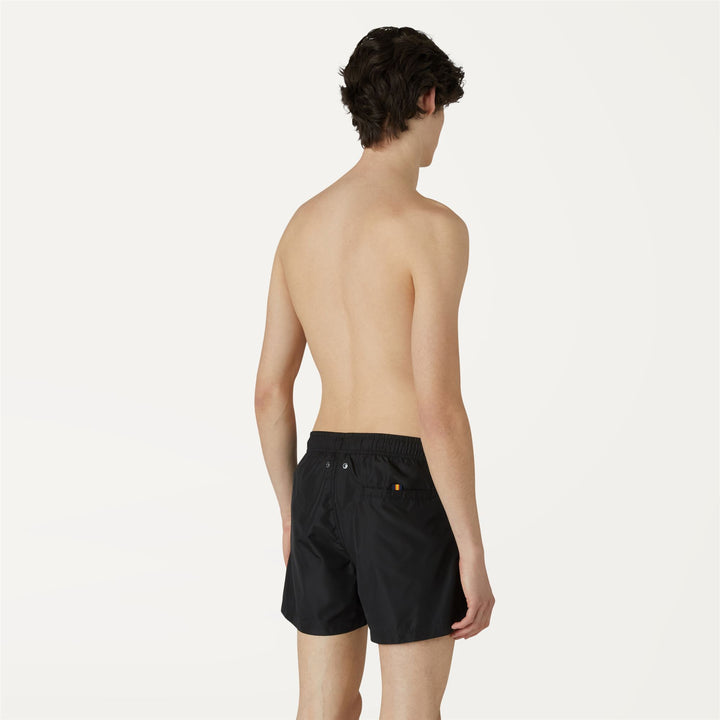 Bathing Suits Man Hazel Swimming Trunk BLACK Dressed Front Double		