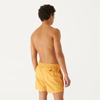 Bathing Suits Man Hazel Swimming Trunk YELLOW LT JURASSIC Dressed Front Double		