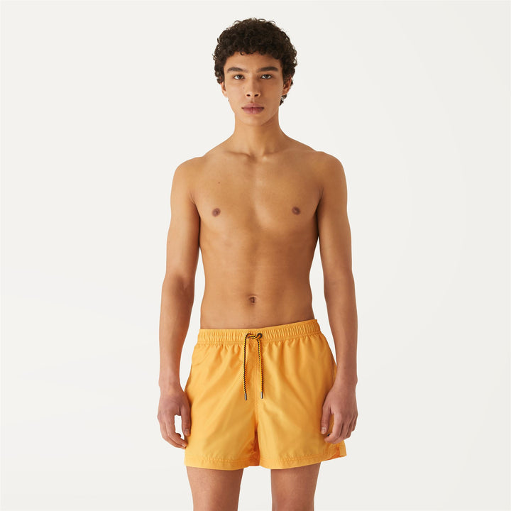 Light Yellow Men's St Tropez Swimming Trunks with Quick-Dry Fabric 3