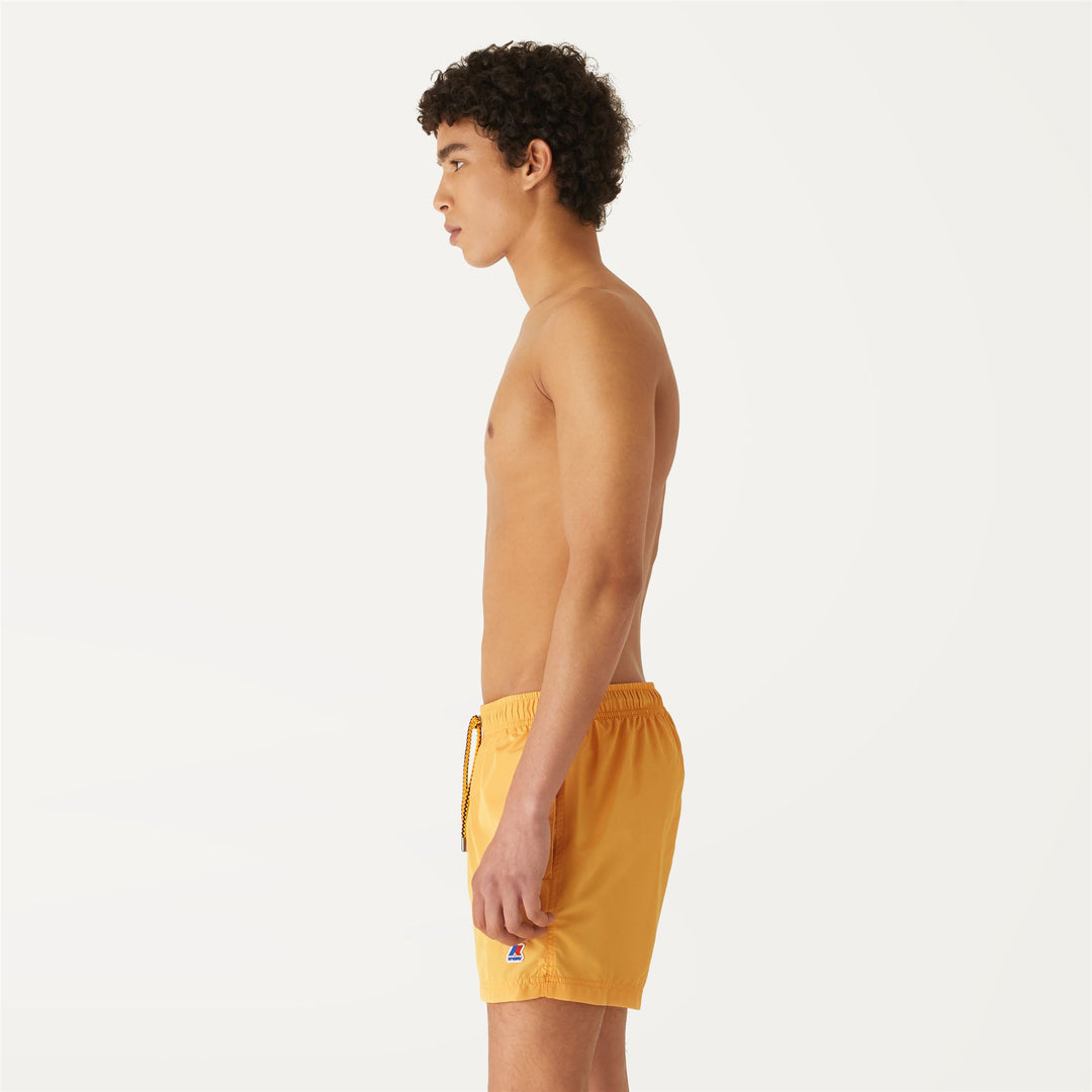Light Yellow Men's St Tropez Swimming Trunks with Quick-Dry Fabric main