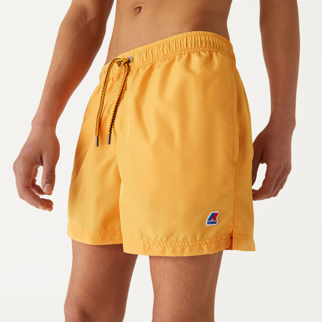 Light Yellow Men's St Tropez Swimming Trunks with Quick-Dry Fabric main