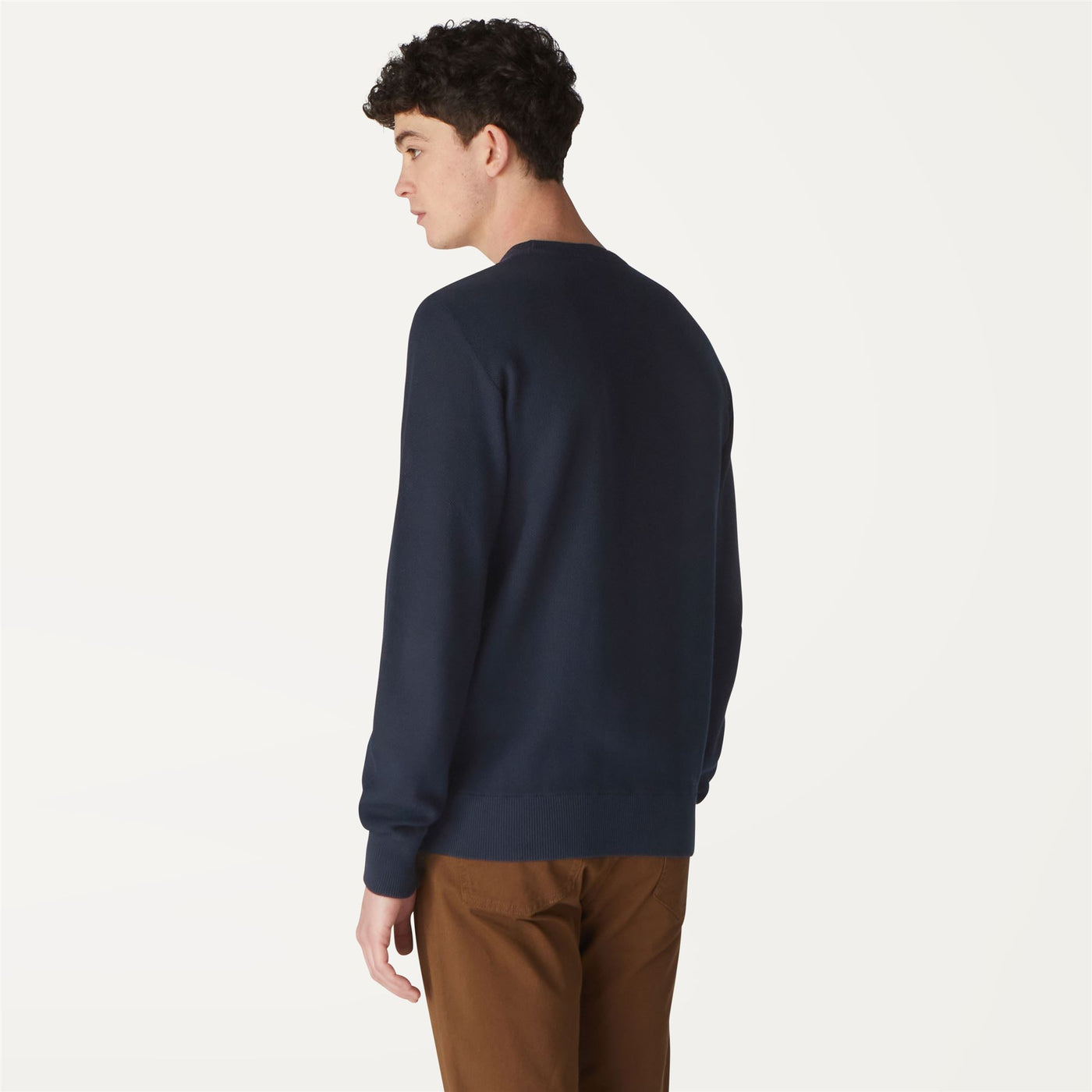 Knitwear Man Auguste Portofino Stitch Pull  Over BLUE DEPTH | kway Dressed Front Double		
