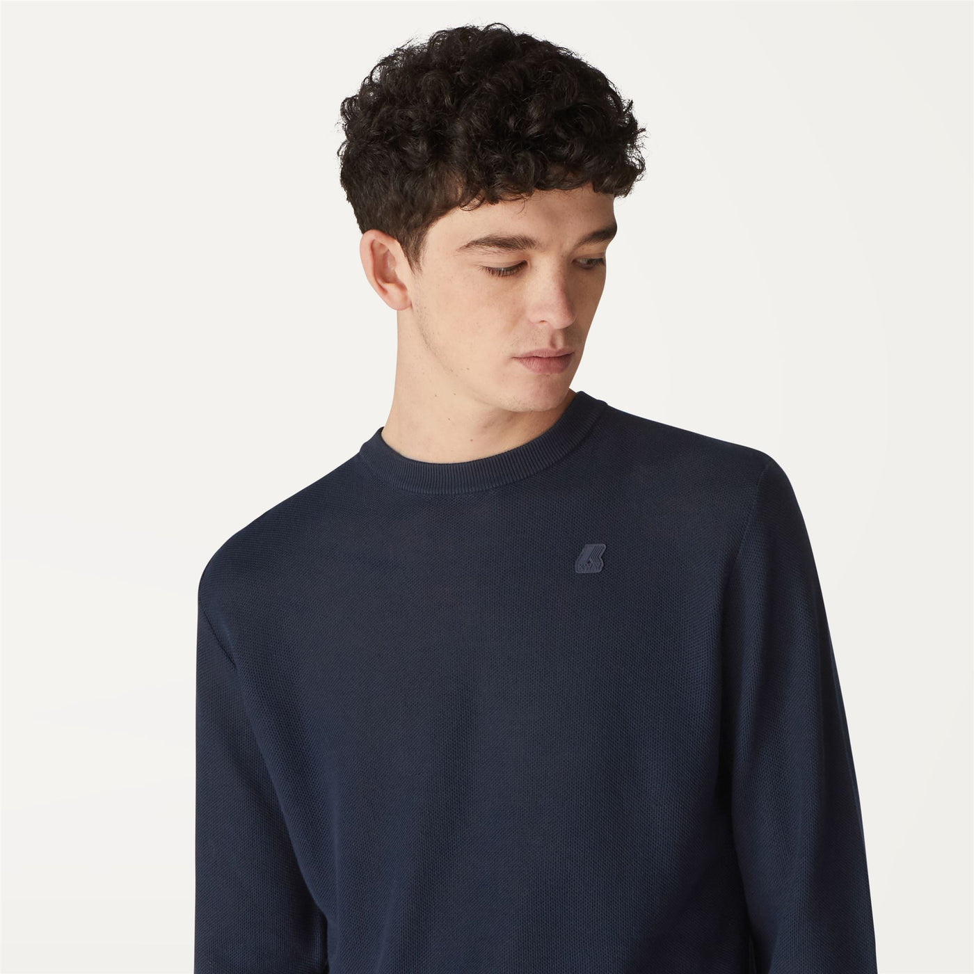 Knitwear Man Auguste Portofino Stitch Pull  Over BLUE DEPTH | kway Detail Double				