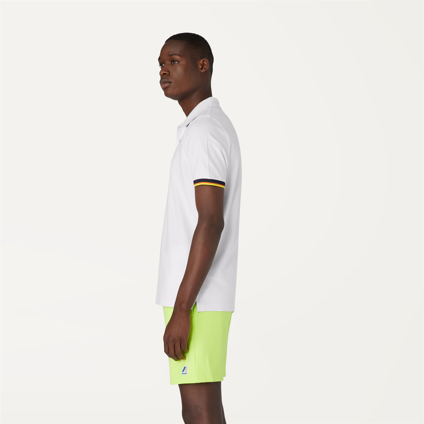 Polo Shirts Man VINCENT CONTRAST STRETCH Polo WHITE Detail (jpg Rgb)			