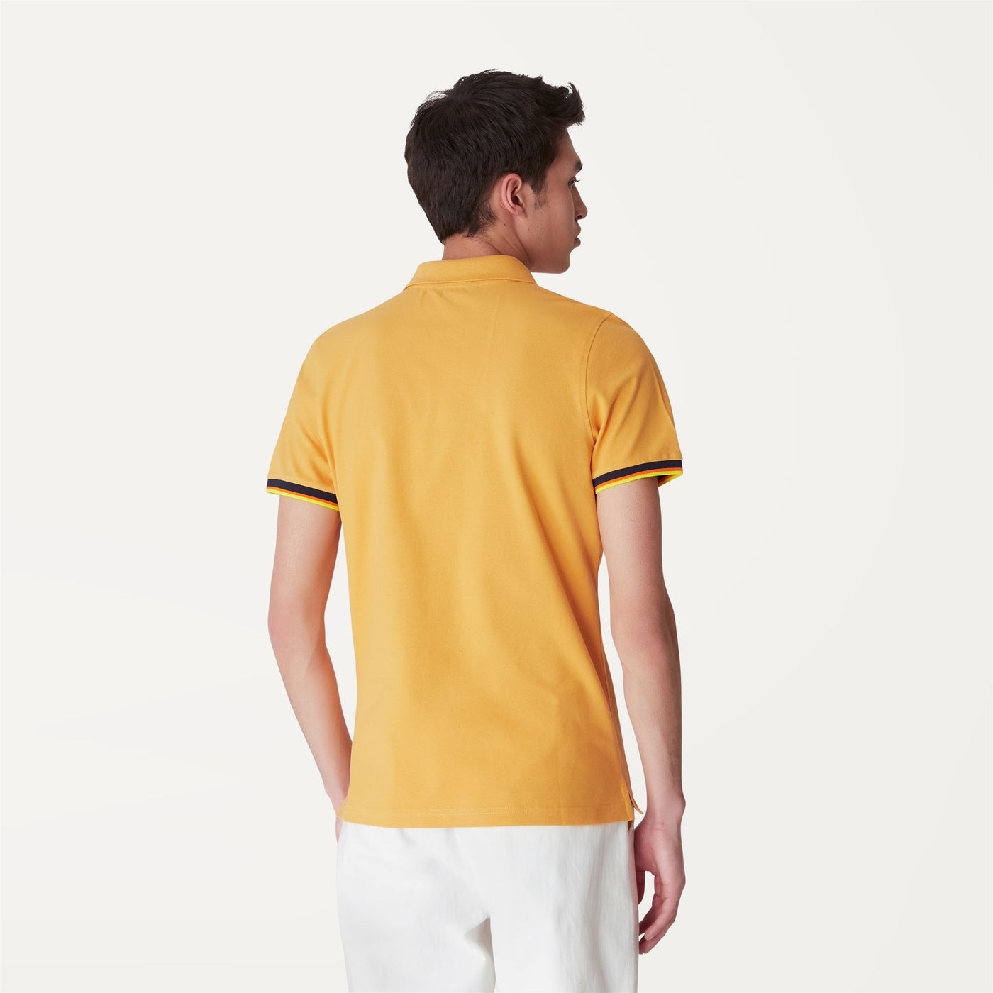Polo Shirts Man VINCENT CONTRAST STRETCH Polo YELLOW LT JURASSIC Dressed Front Double		