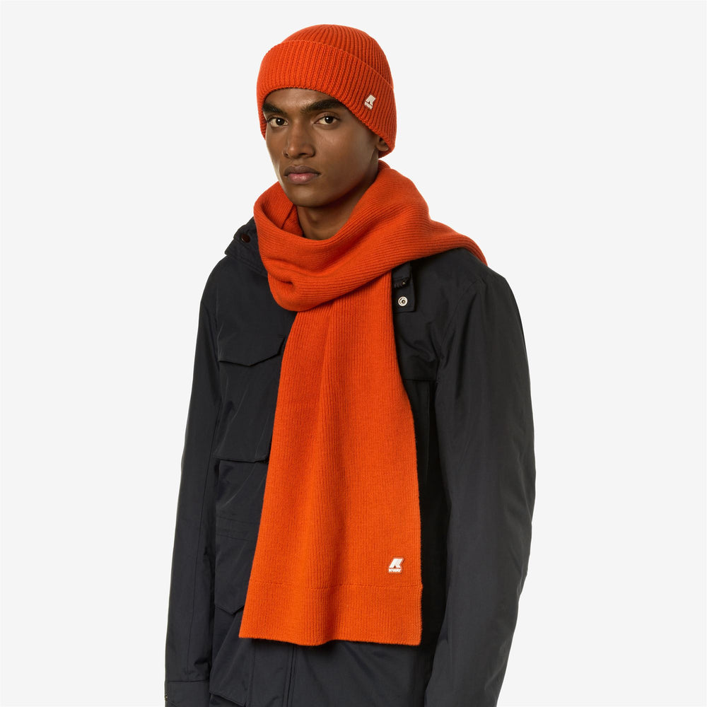Pumpkin Orange Unisex Wool Winter Scarf for Warmth and Style 02