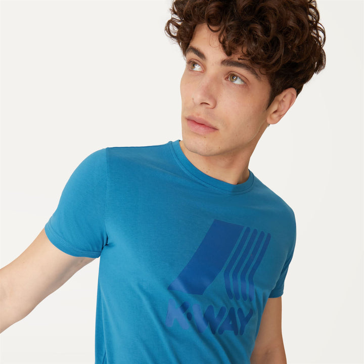T-ShirtsTop Unisex Elliot Logo T-Shirt BLUE TURQUOISE Detail Double				