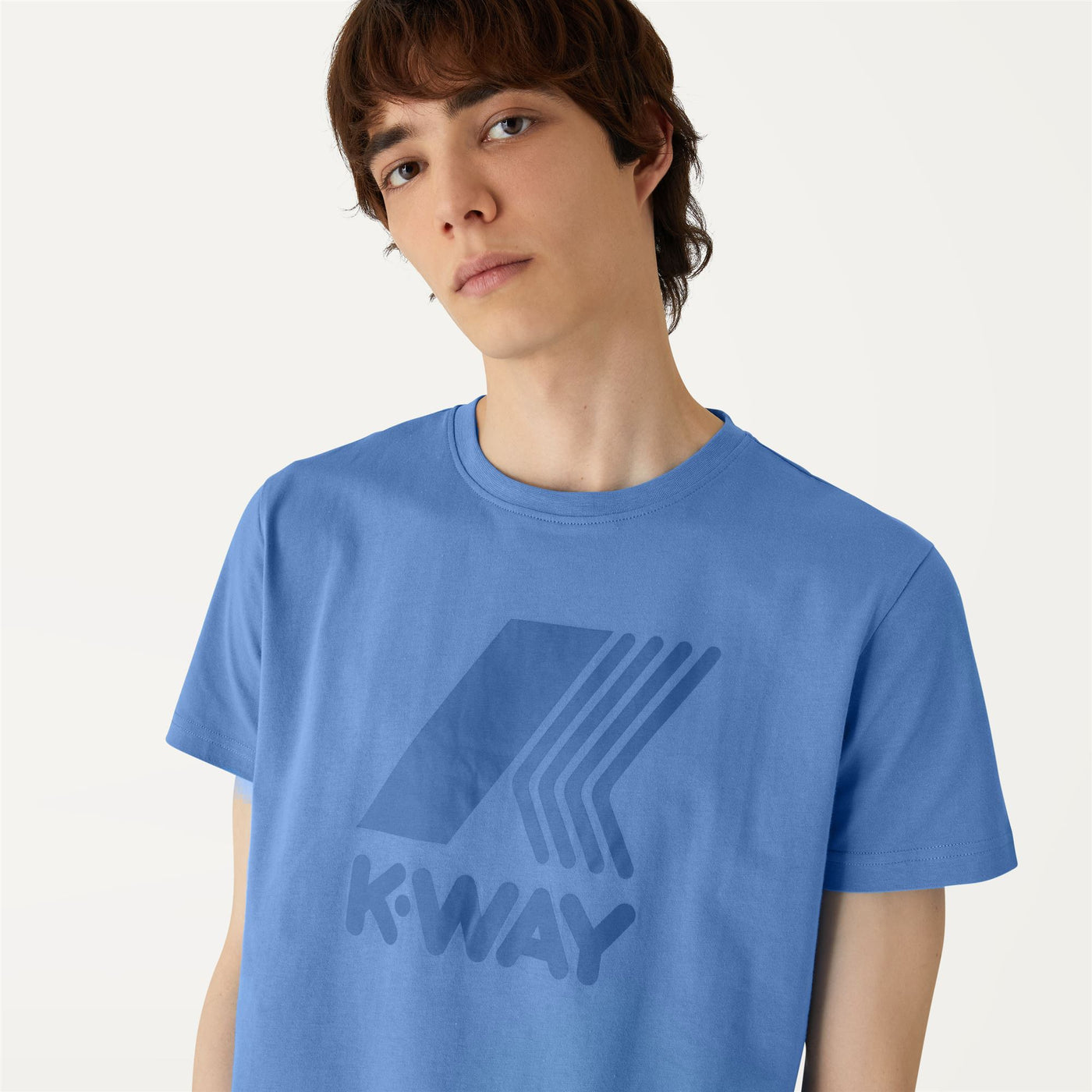T-ShirtsTop Unisex Elliot Logo T-Shirt BLUE SMOKED Detail Double				