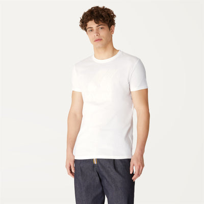 T-ShirtsTop Unisex Elliot Logo T-Shirt WHITE Dressed Back (jpg Rgb)		