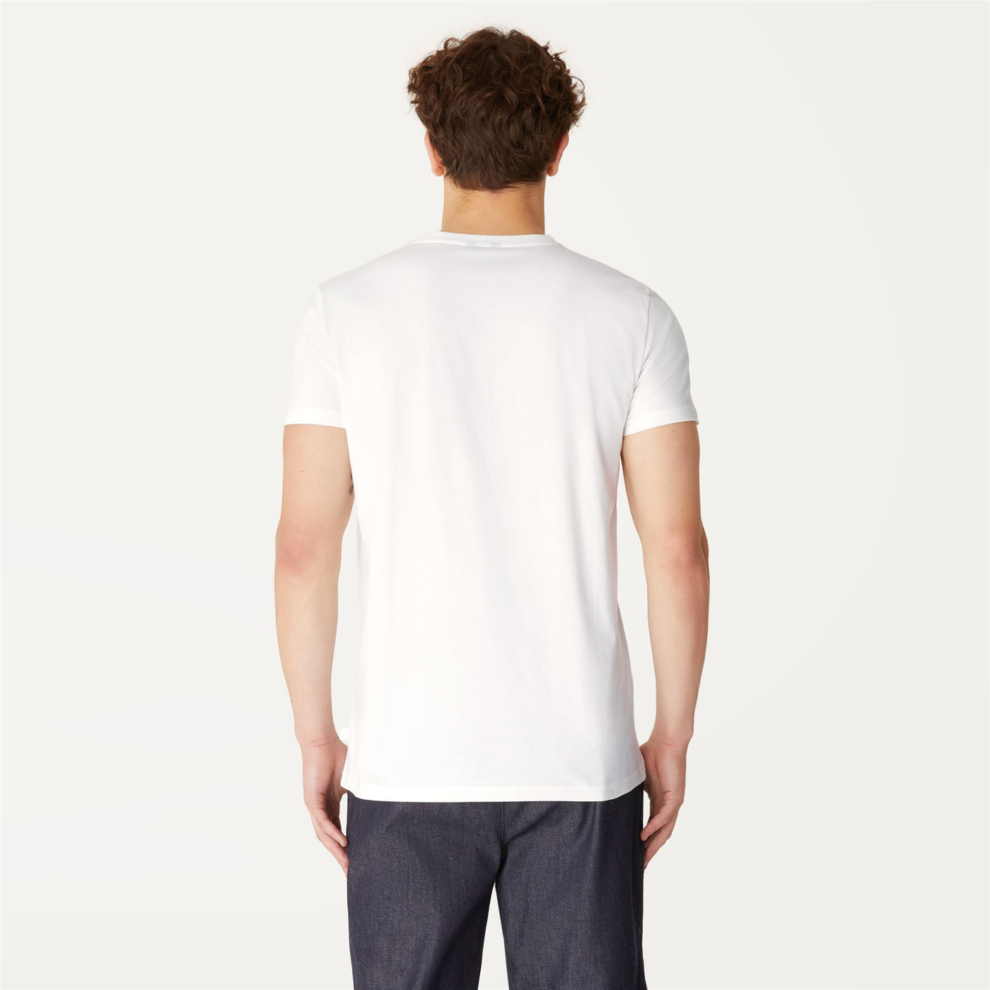 T-ShirtsTop Unisex Elliot Logo T-Shirt WHITE Dressed Front Double		
